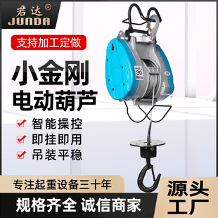 Xiaojingang Electric Hoist Stepless Speed Regulation Brushless Frequency Conversion 220V Hanging Hoist Wireless Remote Control Household Crane