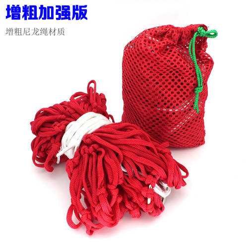 Bold and super load-bearing capacity outdoor hammock nylon rope mesh hammock indoor outdoor summer breathable mesh bag