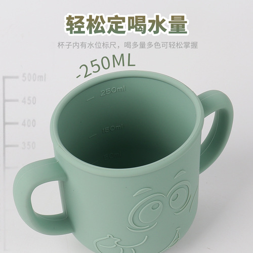 Tingfeng Baby Cup Silicone Sippy Cup Snack Cup Children's Straw Drinking Cup Infant Feeding Measuring Cup