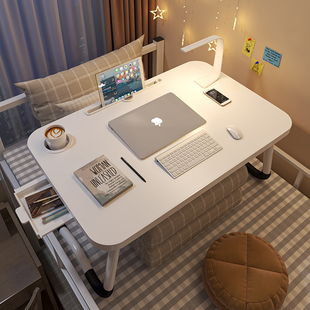 Bed Small Table Folding Computer Desk Bay Window Study Desk Home Bedroom Lazy Table Student Dormitory Small Table