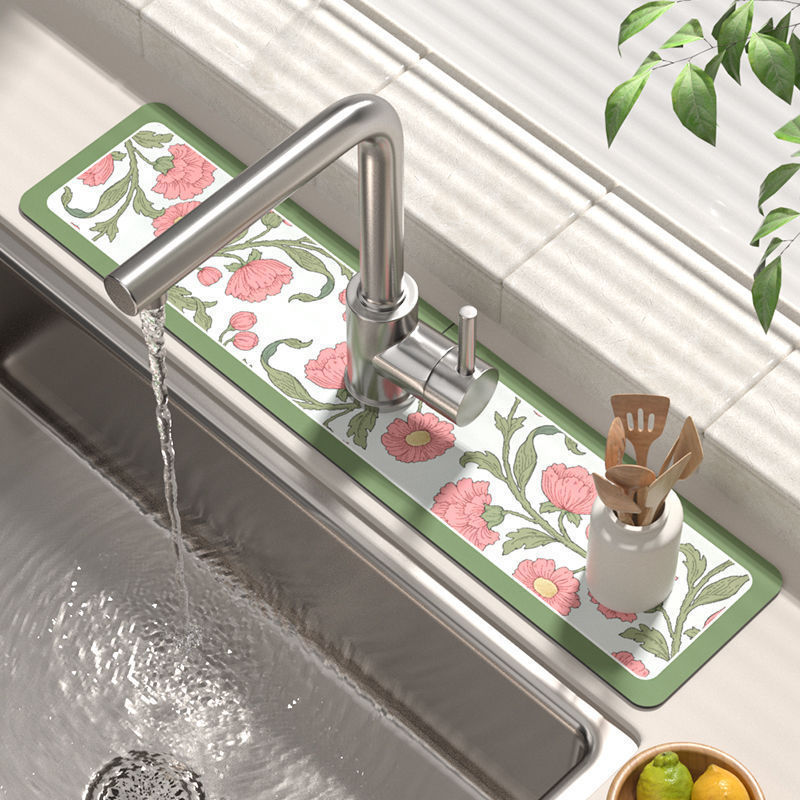 Faucet absorbent mat diatom mud kitchen sink sink drain mat splash-proof toilet bathroom countertop mat Faucet absorbent mat diatom mud kitchen sink sink drain mat splash-proof toilet bathroom countertop mat