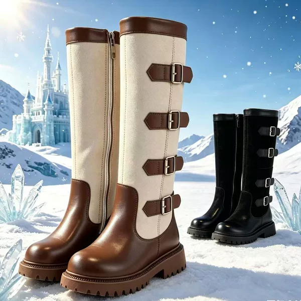 Girls' Boots, No More Than Knee-High, Autumn and Winter High Boots, Catwalk Performance Boots, Kidsren's Fashion Princess High Boots, Simple