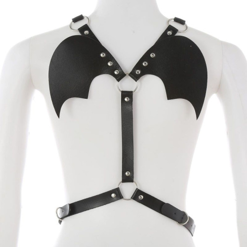 Harajuku Women's Punk Style Party Clothing Leather Wings Coat Rivet Women's Decorative Supplies SM Sex Toys Wholesale 