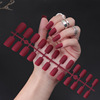 Long matte nail stickers, multicoloured fake nails for manicure, ready-made product, European style