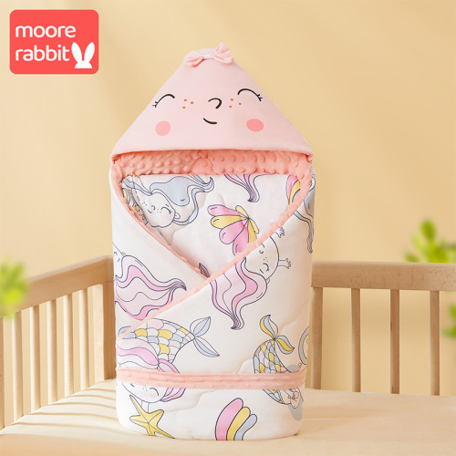 Baby blanket newborn baby delivery room pure cotton spring and autumn thin section summer 0 to March thickened beanie velvet