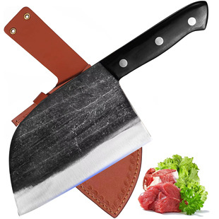 Amazon Explosions Outdoor Butcher Knife Hand Forged High Carbon Kitchen Camping Old Chinese Chef Cutting Knife