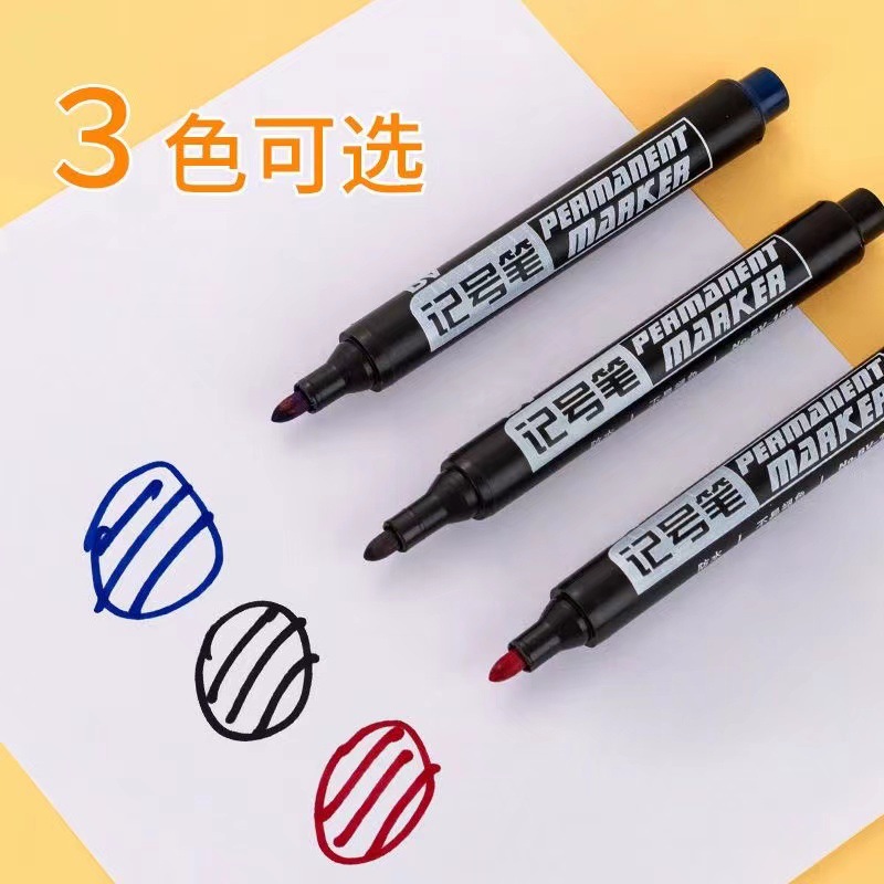 Large Capacity 700 Oilproof Waterproof Black Permanent Markers Bulk Pens for Logistics and Express Delivery Special Rapid-Drying Marking Pens Wholesale