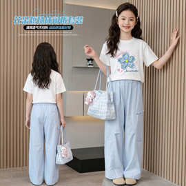 女童夏套装2026新款儿童夏季小女孩独特漂亮衣服女大童休闲两件套