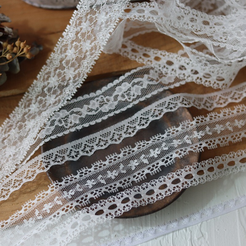 5 m Taiwan High Quality Eyelash Hollow White Lace Accessories Ribbon Doll Handmade DIY Decorative Material Yarn