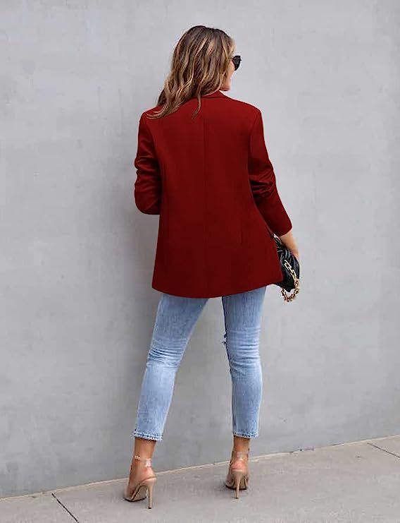 420g Weight Blazer Outerwear Type Long Sleeve Sleeve Length Single Breasted Placket Type Polyester Fabric Type Blazer Tops Type 1 Piece Quantity Business, Cocktail Party Occasion Turndown Neckline Slim Fit Type Solid Color Pattern Spring, Autumn Season Women's Gender Pocket Design Elegant, Formal Style Women's Blazer Long Sleeve Blazers Pocket Elegant Formal Solid Color 23