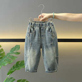 8582男童装牛仔裤2026新款春秋装儿童秋季裤子男孩宝宝韩版长裤潮