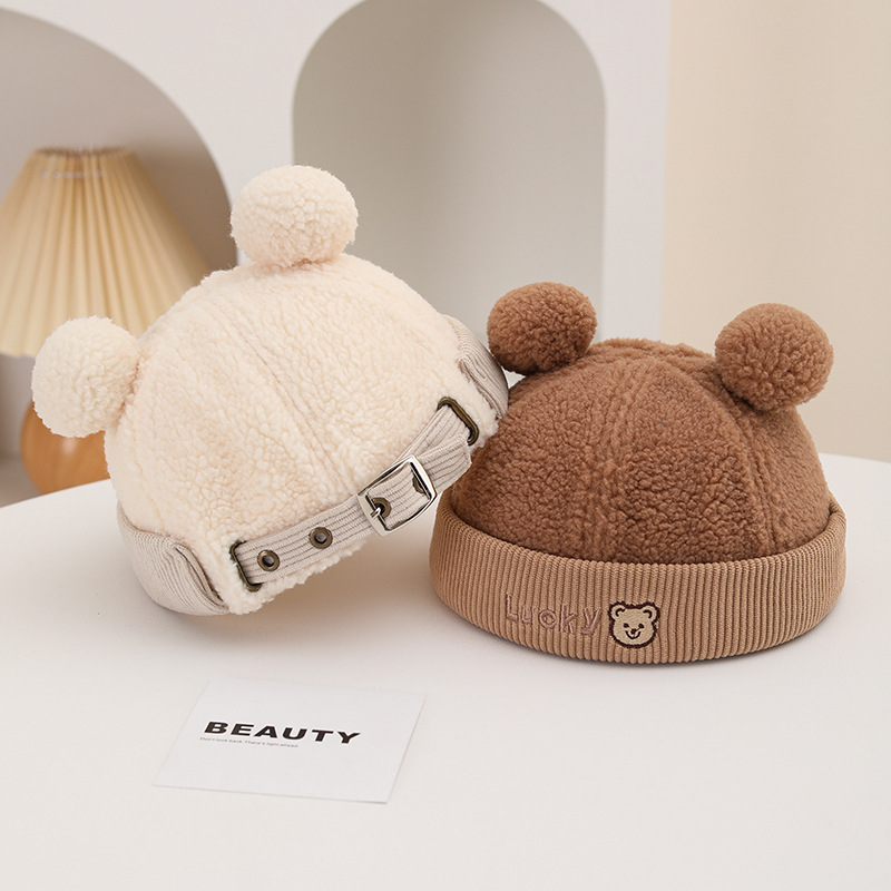 Sombrero de bebé para niños, sombrero de otoño, sombrero de pirata, sombrero de niña, sombrero de piel de melón para niños, otoño y invierno