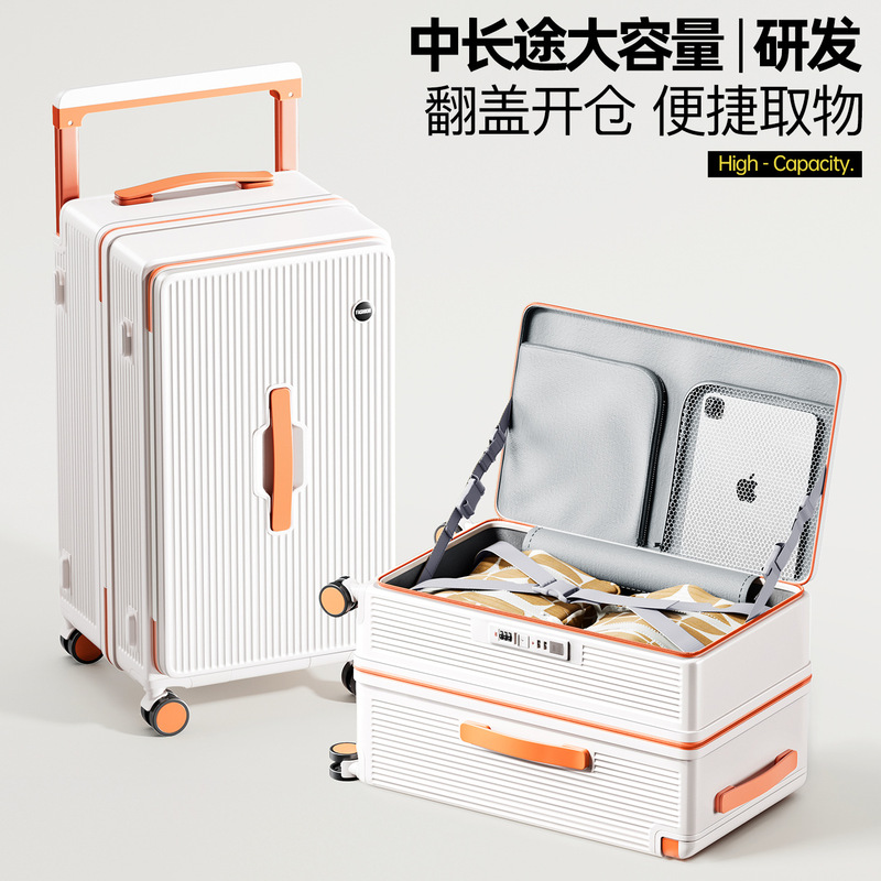 Luggage Wide Trolley Large Capacity Women's 28-Inch 32 Extra Large 30 Thickeneded Durable Side-Opening Deep Compartment Password Suitcase for Men Luggage Wide Trolley Large Capacity Women's 28-Inch 32 Extra Large 30 Thickeneded Durable Side-Opening Deep Compartment Password Suitcase for Men