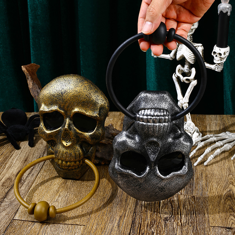 Halloween Horror Türklingel Geister Festival Totenkopf Trick Spielzeug Spukhaus Party Supplies Leuchtender Kürbis Totenkopf Türbehang_voghion.com