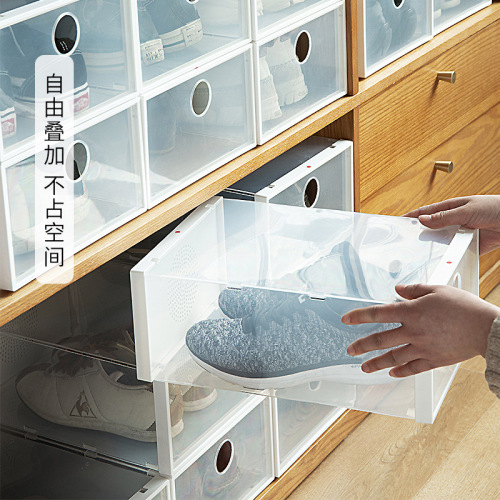亿米佳透明鞋盒家用抽屉式简易宿舍鞋子鞋柜收纳盒整理箱塑料组合