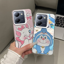 适用于vivoY78卡通粉色玛丽猫女生Y32可爱Y19S轻奢V50高级手机壳