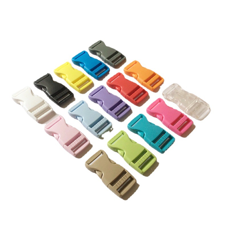 カラフルなプラスチック製バックル2.5cm、バッグ用アクセサリー、ランドセル用バックル、留め具、バックル、織り帯用接続バックル、金具