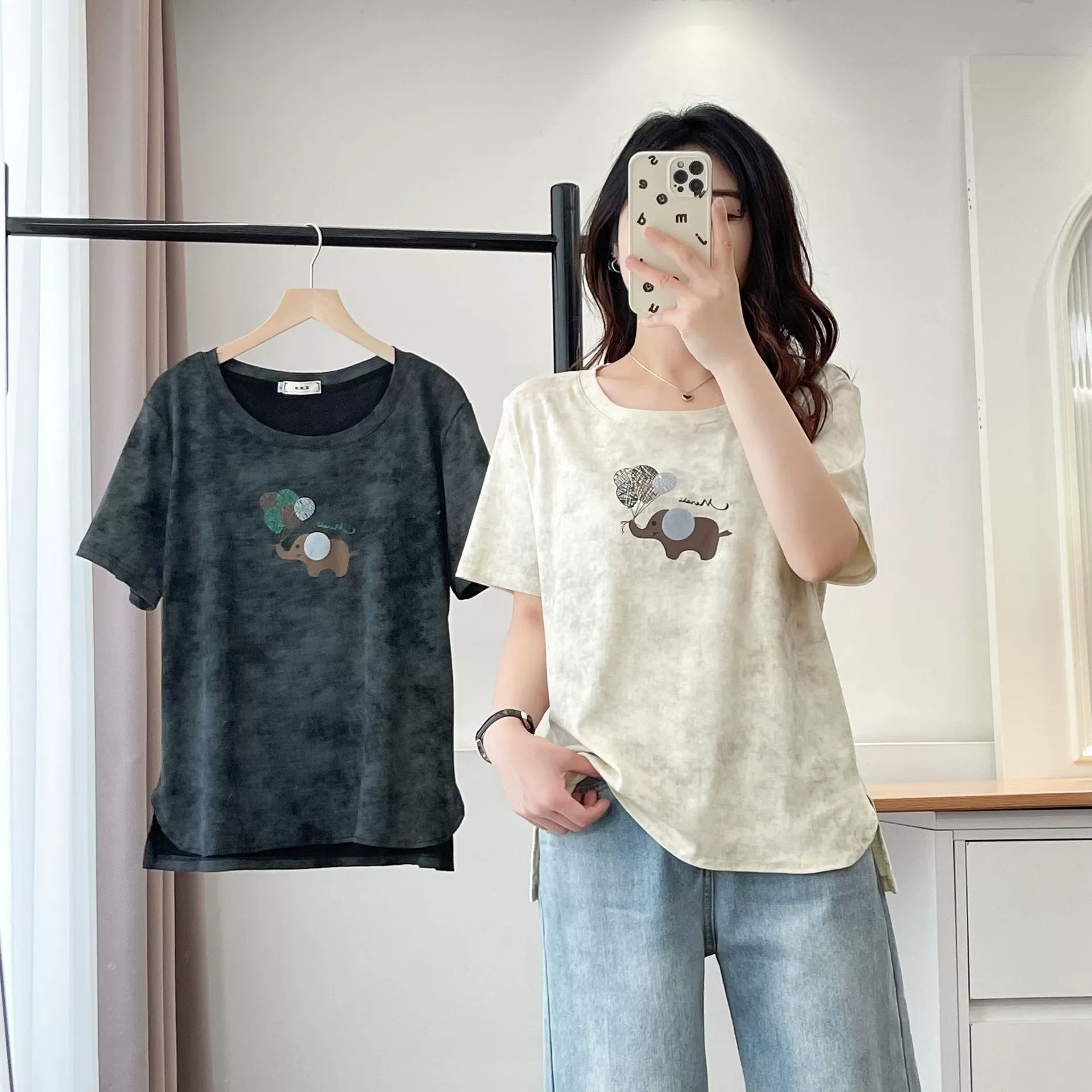 2025 новый летний стиль большой размер женская футболка с короткими рукавами толстая ММ с принтом галстуков свободная повседневная топ 2205