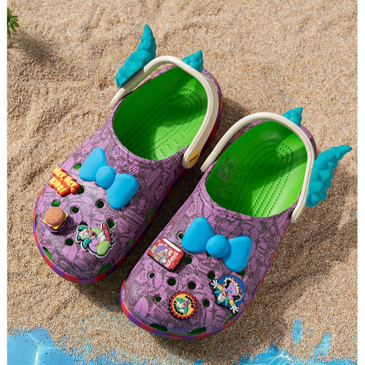 Croos New Simpson Family Print Clogs Sandals Beach Shoes Slip-On Sandals Fashionable Casual