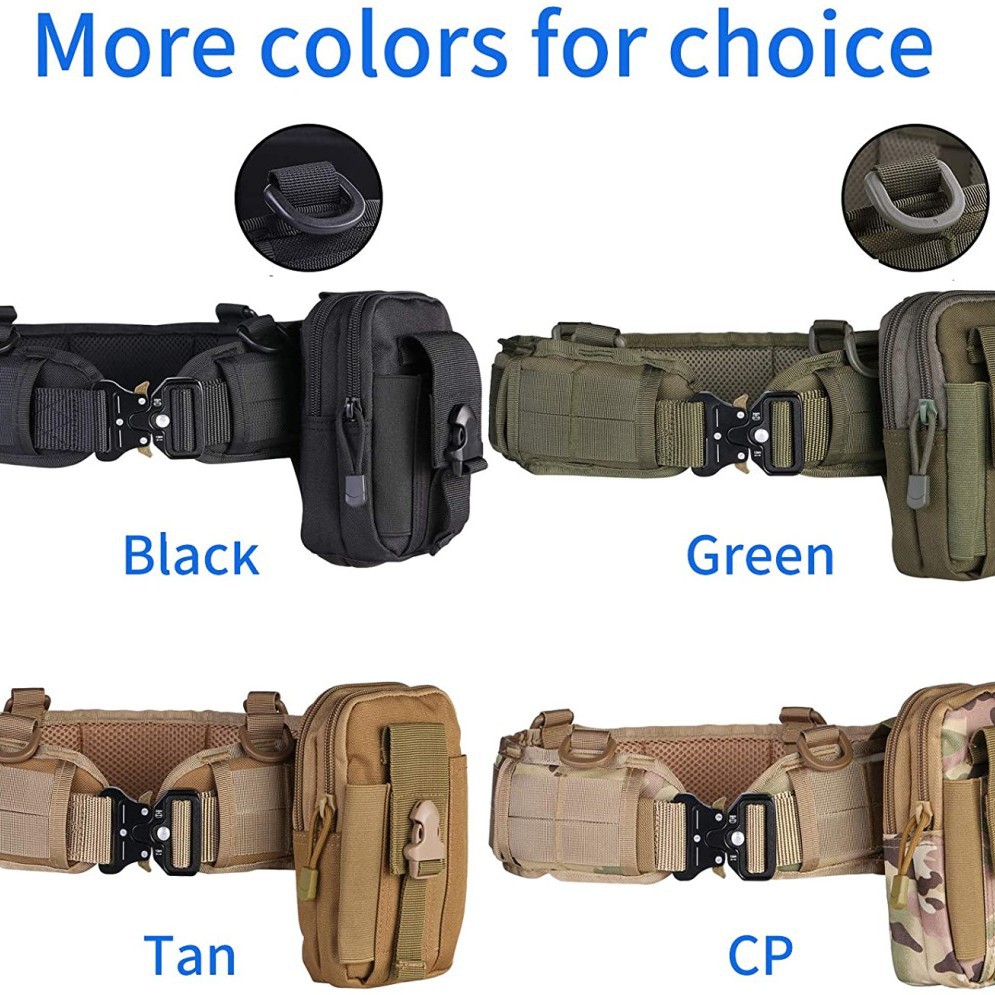 Set de Cinturón Táctico y Riñonera Cobra, Nylon Reforzado, Sistema Molle, para Exteriores, Venta por Mayor