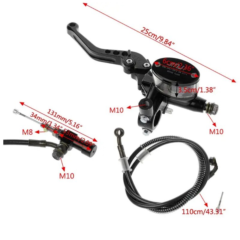 Motorcycle hydraulic clutch kit brake hose brake lever kit for Honda Yamaha Suzuki Kawasaki