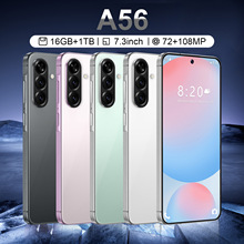 新款A56跨境手机7.3寸大屏4+64G真4G安卓12外贸智能手机TK热销款