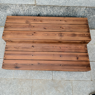 ✅ Anticorrosive Solid Wood Footstool Outdoor Balcony Step Indoor Kitchen Heightening Footboard Office Footrest