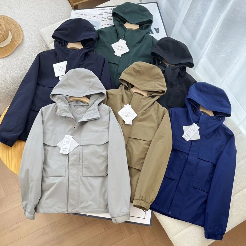 男装女装休闲防风连帽外套户外双口袋防水夹克上衣秋冬款m478231|undefined
