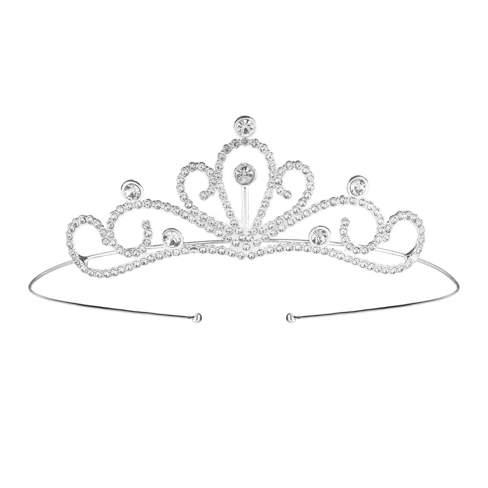 Diadema con Corona de Princesa Infantil de Metal Galvanizado para Cumpleaños y Fiestas image 24