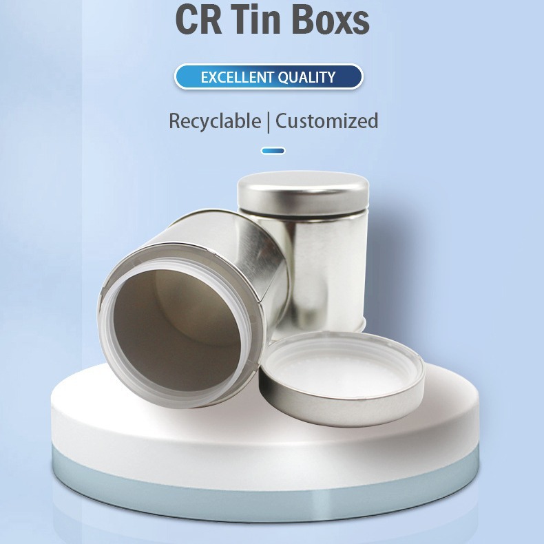 Cerradura infantil redonda con cubierta de tornillo, caja de hierro para niños, cigarrillos de cáñamo, píldoras de dulces, productos nutricionales, lata de hierro image 3