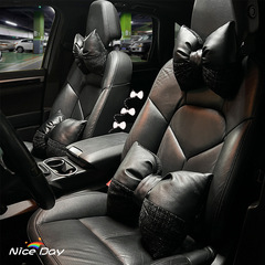 汽車頭枕腰靠 小香風舒適柔軟座椅頸枕腰墊 四季通用車用頭枕靠枕