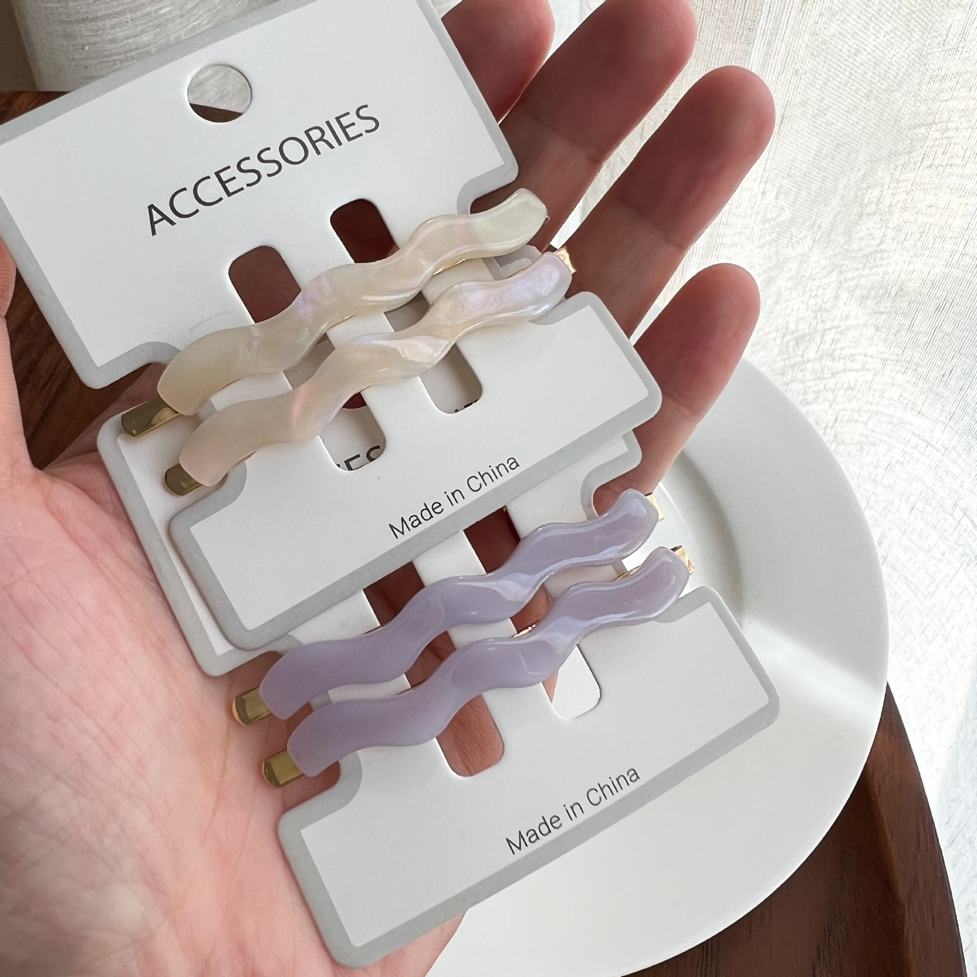 2PC Bunte Metall Acetat Haar Clips Verschiedene Vintage Haarnadel Grips für Mädchen Frauen Kinder Childs Krabben Haar Zubehör – Detail 10