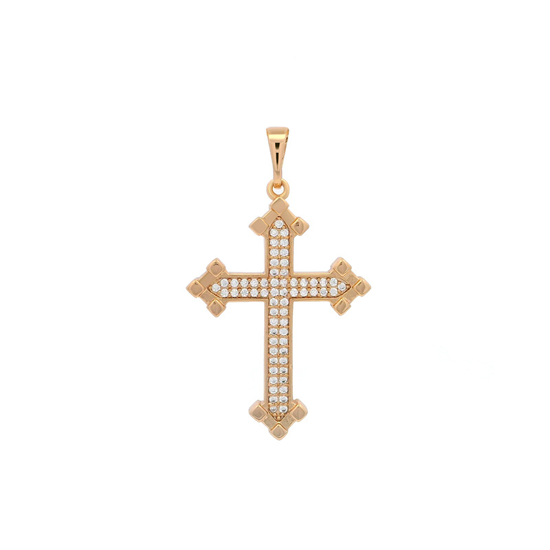 Xuping estilo simple colgante colgante de aleación de cobre chapado 18k color europeo y americano personalidad transfronteriza colgante de cruz