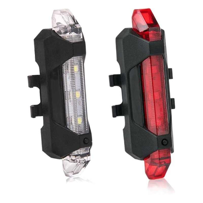 USB recargable bicicleta advertencia luz trasera bicicleta luz al aire libre montar LED luz de la bicicleta