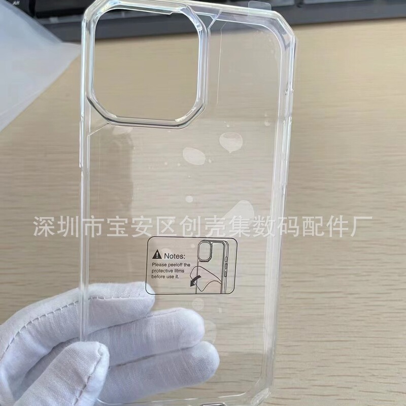Suitable for Ip14/13/12/11 Evo Clear 21Tech Mobile Phone Case Hard Acrylic Rhombus Transparent Case