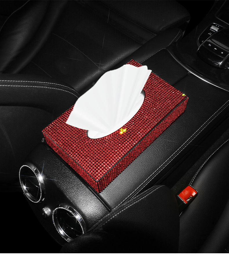 Creative Car Sun Visor Tissue Holder, Leather Dashboard Hanging Tissue Box, Car Armrest Tissue Box