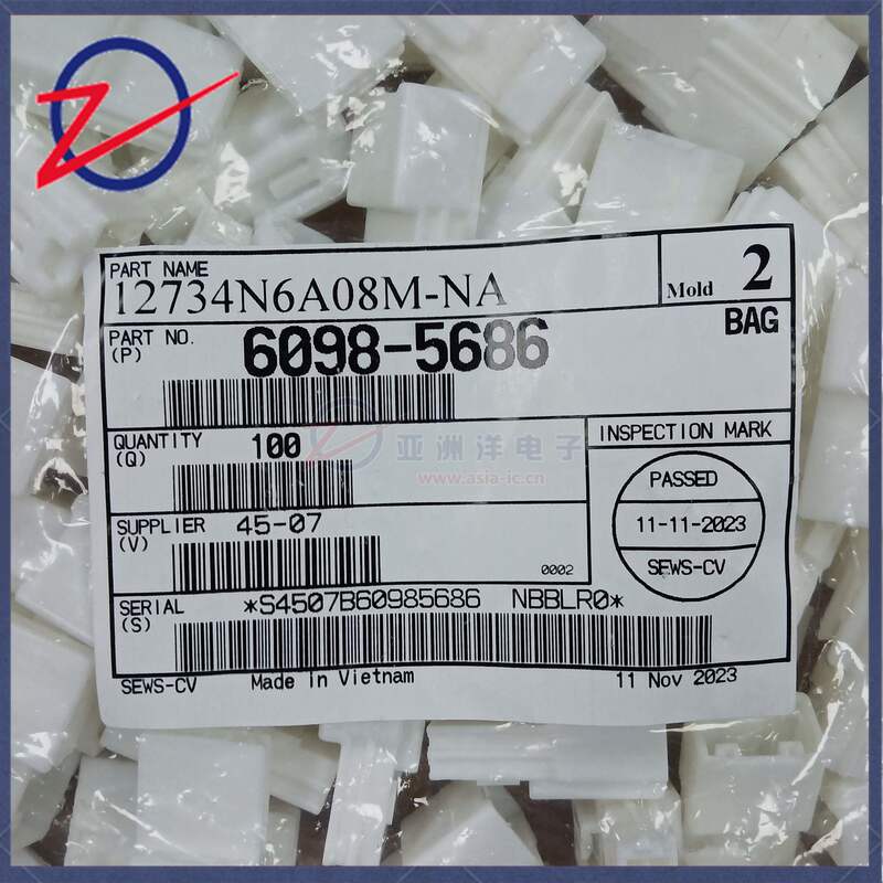 6098-5686 connector Sumitomo 1.5mm spacing double row rubber shell 8pin