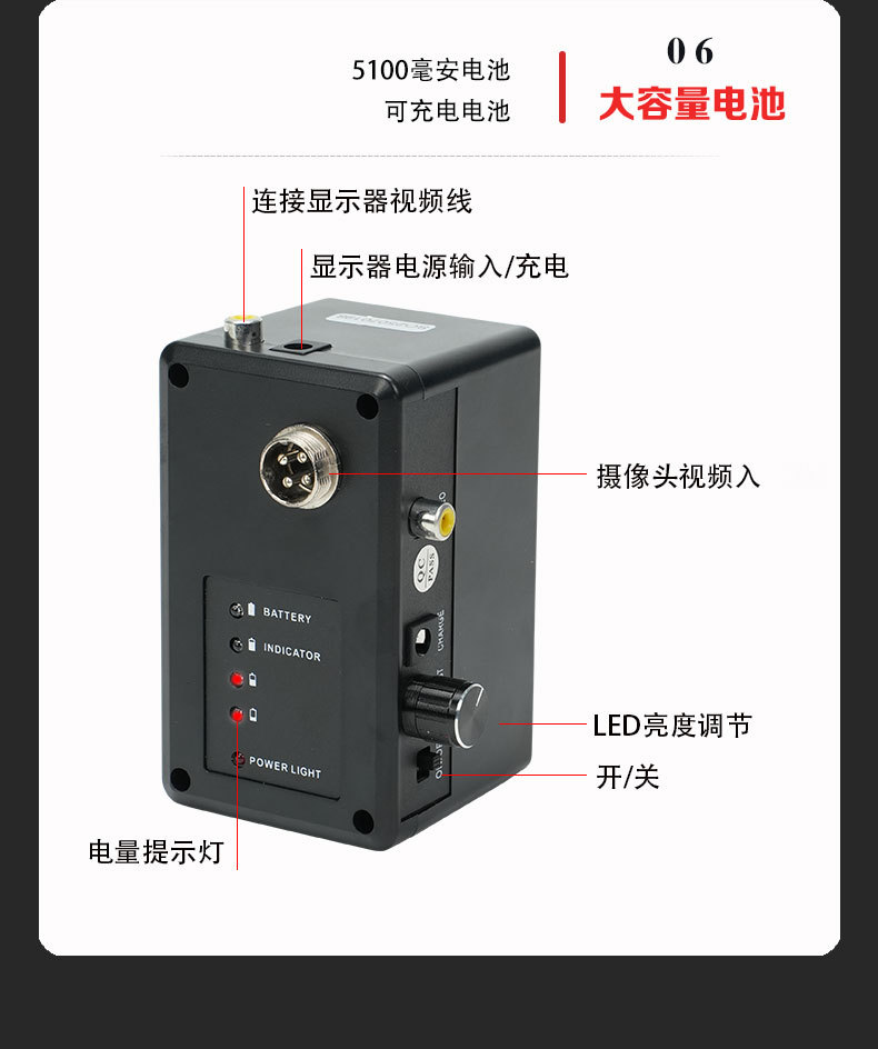 Pipeline Endoscope Industrial Sewer Camera HD Pipe Camera Detector