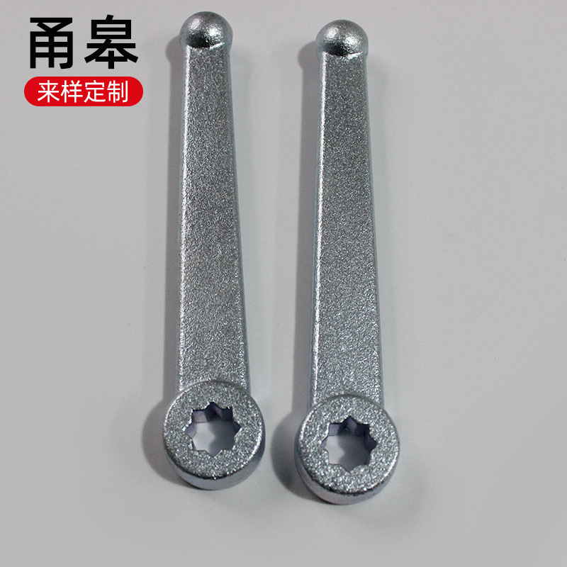 宁波厂家销售盐城铁质SW9高压球阀八角直柄手柄手轮手柄模具开发