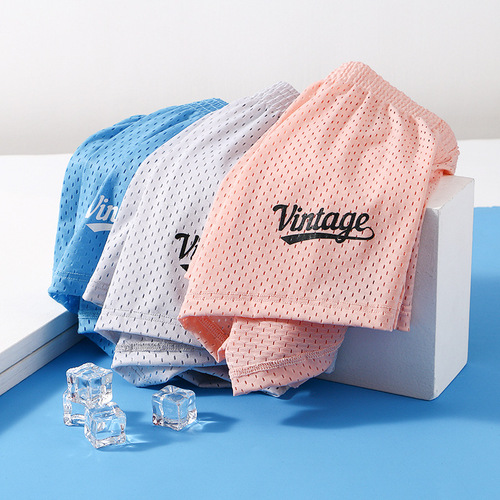 Arrow pants men's underwear mid-waist ice silk underwear summer boxer breathable mesh ultra-thin quick-drying sports shorts pajama pants