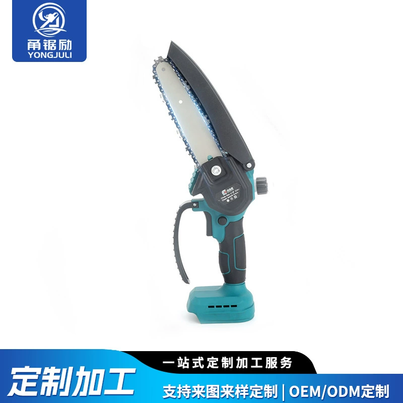 Индивидуальная бытовая ручная мини-электрическая цепная пила, портативная компактная цепная пила для резки ветвей, резки древесины, маленькая перезаряжаемая электрическая цепная пила