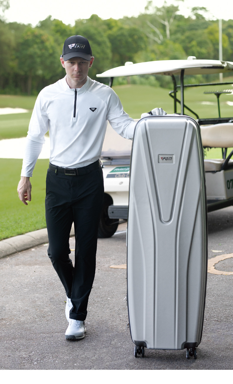 Túi golf hàng không vỏ cứng PGM, chịu lực 100kg, bánh xe 4 chiều, tặng khóa số — HKB015 - Vali Hàng Không Ánh Kim [Vỏ Cứng ABS / Bánh Xe Lăn 6 Bánh / Tặng Khóa Số] chi tiết 14