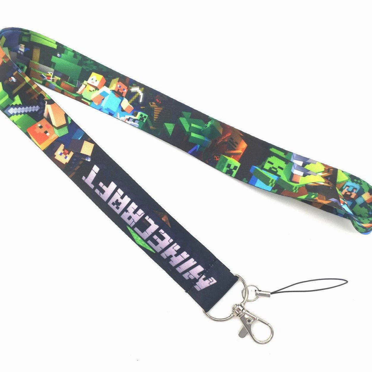 Minecraft Nylon Thermal Transfer Digital Printing Box Card Camera Student Hanging Neck Rope