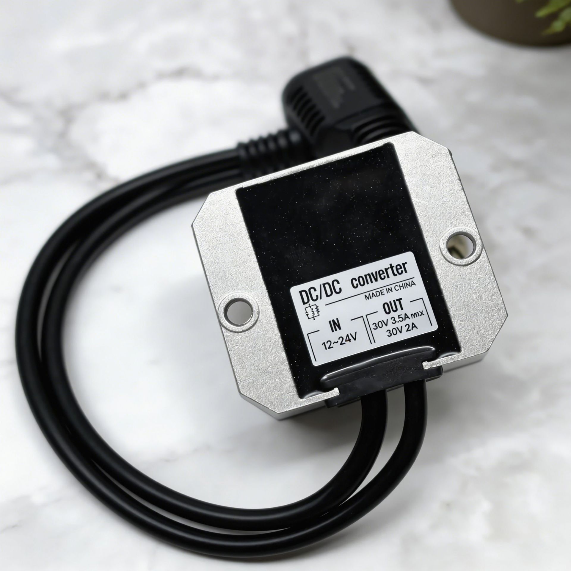 Cross-Border 12V/24V to 30V 3.5A Booster Power Cable Dc Digital Display Car Cigarette Lighter Dc Power Supply Cable