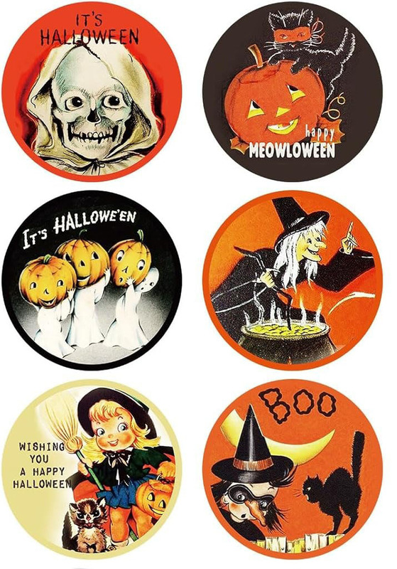500 ハロウィンホリデーお祝いスカル粘着ステッカーラベルシールステッカー|undefined