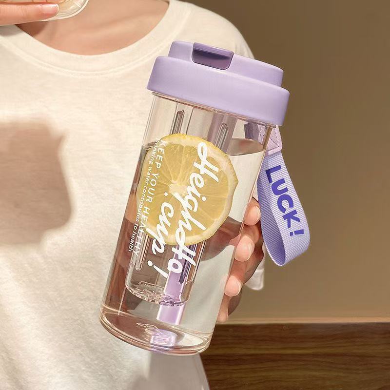 Purple straw, 600 ml