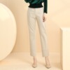 Solid color trousers casual and versatile solid color straight pants