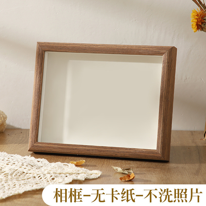 Three-Dimensional Photo Frame Table, Washed Photos Made into Ornaments, Printed and Developed, Wooden Picture Frame Nailed, DIY Hollow Photo Album