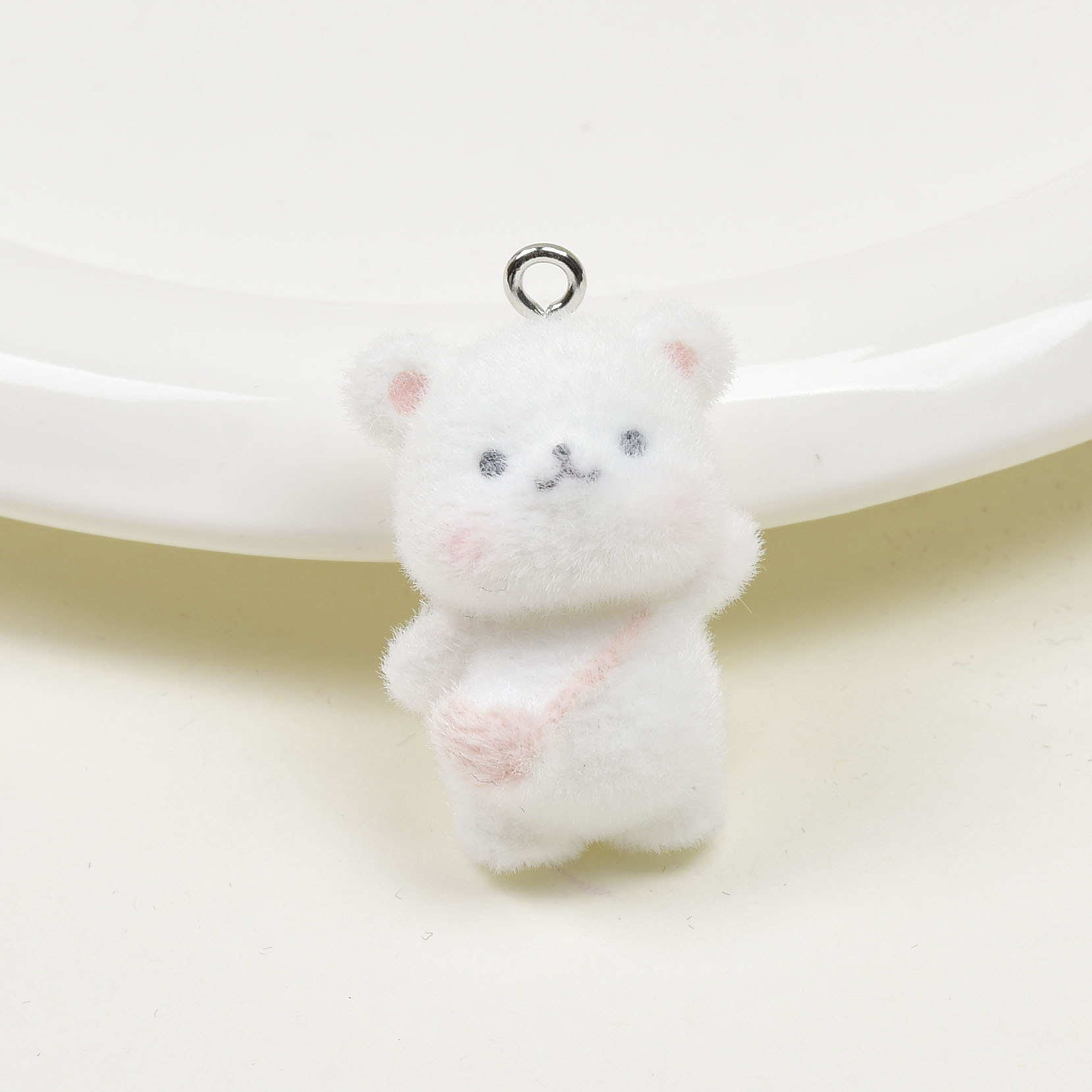 Flocking Material 1 Piece Flocking Dog Pendant