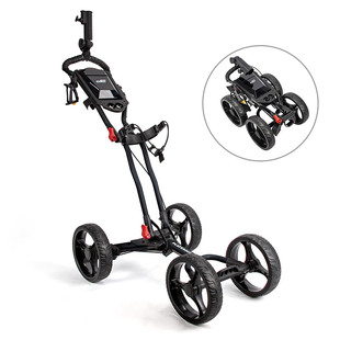 Playeagle Golf Cart, Four-Wheel Golf Cart, Foldableable Golf Cart with Umbrella Stand